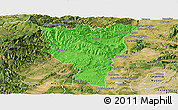 Political Panoramic Map of Privas, satellite outside