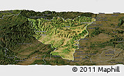Satellite Panoramic Map of Privas, darken