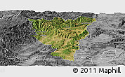 Satellite Panoramic Map of Privas, desaturated