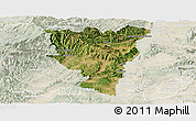 Satellite Panoramic Map of Privas, lighten
