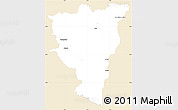 Classic Style Simple Map of Privas, single color outside