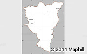Gray Simple Map of Privas, cropped outside