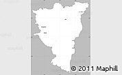 Gray Simple Map of Privas, single color outside