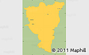 Savanna Style Simple Map of Privas, single color outside