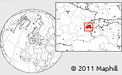 Blank Location Map of Haute-Savoie