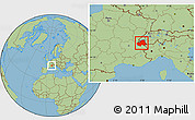 Savanna Style Location Map of Haute-Savoie