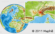Physical Location Map of Grenoble