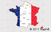 Flag Simple Map of France