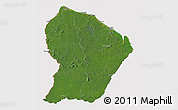 Satellite 3D Map of French Guiana, cropped outside