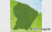 Satellite 3D Map of French Guiana, physical outside