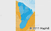 Political Shades Map of Cayenne