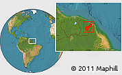 Satellite Location Map of Regina