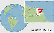 Savanna Style Location Map of Regina, highlighted country, within the entire country