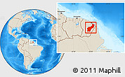 Shaded Relief Location Map of Regina