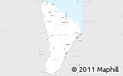 Silver Style Simple Map of Cayenne