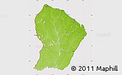 Physical Map of French Guiana, cropped outside
