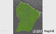 Satellite Map of French Guiana, desaturated