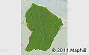 Satellite Map of French Guiana, lighten