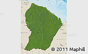 Satellite Map of French Guiana, shaded relief outside