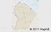 Shaded Relief Map of French Guiana, lighten