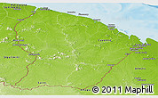 Physical Panoramic Map of French Guiana