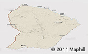 Shaded Relief Panoramic Map of French Guiana, cropped outside