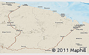 Shaded Relief Panoramic Map of French Guiana