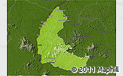 Physical 3D Map of Apatou, darken