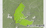 Physical 3D Map of Apatou, semi-desaturated