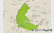 Physical 3D Map of Apatou, shaded relief outside