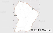 Classic Style Simple Map of French Guiana, cropped outside