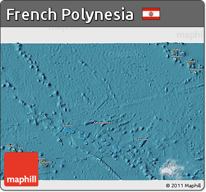 Satellite 3D Map of French Polynesia, political outside, satellite sea