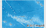 Shaded Relief 3D Map of French Polynesia, political shades outside, shaded relief sea