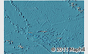Shaded Relief 3D Map of French Polynesia, satellite outside