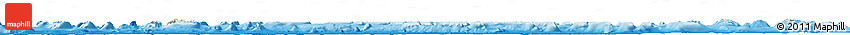Shaded Relief Horizon Map of French Polynesia, lighten, land only