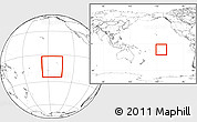 Blank Location Map of French Polynesia, within the entire continent