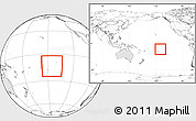 Blank Location Map of French Polynesia, highlighted continent, within the entire continent