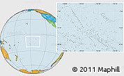 Blank Location Map of French Polynesia, political outside