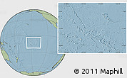 Blank Location Map of French Polynesia, savanna style outside, hill shading outside