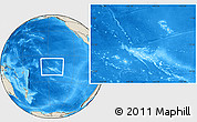 Blank Location Map of French Polynesia, shaded relief outside