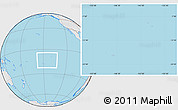 Gray Location Map of French Polynesia, lighten, desaturated, land only