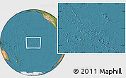 Physical Location Map of French Polynesia, satellite outside