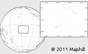 Political Location Map of French Polynesia, blank outside