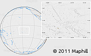 Political Location Map of French Polynesia, lighten, desaturated