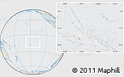 Political Location Map of French Polynesia, lighten, semi-desaturated