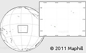 Savanna Style Location Map of French Polynesia, blank outside, hill shading inside