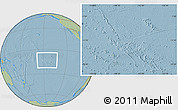 Savanna Style Location Map of French Polynesia, hill shading outside