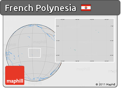 Savanna Style Location Map of French Polynesia, lighten, desaturated