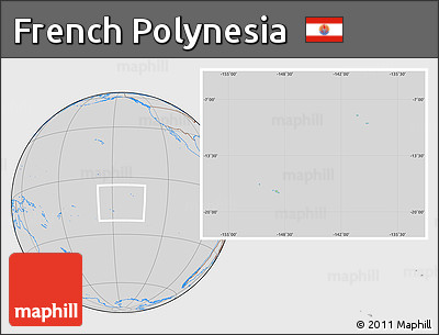 Savanna Style Location Map of French Polynesia, lighten, desaturated
