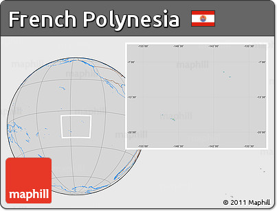 Savanna Style Location Map of French Polynesia, lighten, desaturated